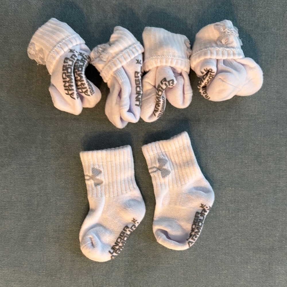 Under Armour Kids' White Socks (5 Pairs)